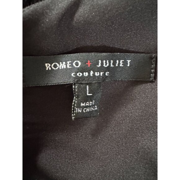 Romeo + Juliet Couture Black Feather Fringe V-Neck Tank Top L - Picture 6 of 16